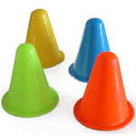 Les plots de slalom petits, légers et pratiques.
